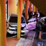 Car crash at shopping plaza raises eyebrows