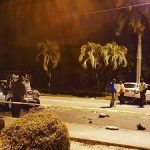 Car smash driver dodged road block