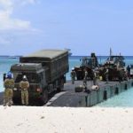 British Navy lands on Cayman beach