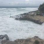 Nate churns up storm surge and rough seas