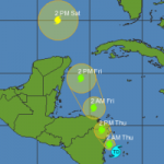 New tropical storm brewing south east of Nicaragua