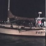 Unlit sailboat badly damaged in collision