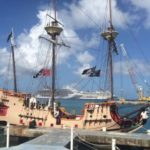 Pirate ship runs aground in bad weather