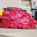 Medical waste piles up outside hospital