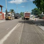 Roadworks underway while island under curfew