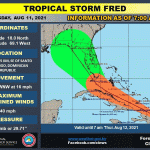 TS Fred’s path veering away from Cayman