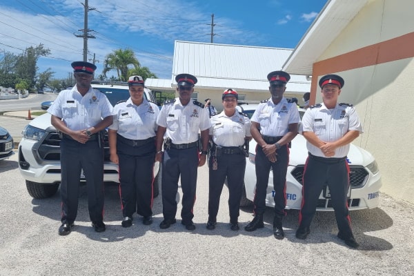 Traffic And Roads Policing Unit Officers At Bodden Town Police Station 