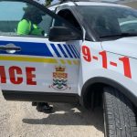 Police SUV part of three-vehicle smash