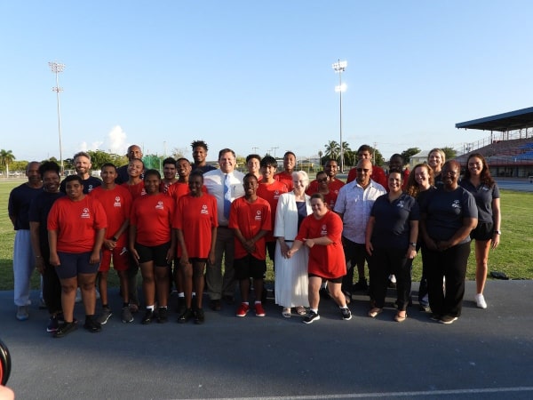 2023 Cayman Islands Special Olympics team with Governor Jane Owen, Premier Wayne Panton and Sports Minister Bernie Bush, Cayman News Service