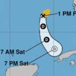 First storm of the season heading south to Cuba
