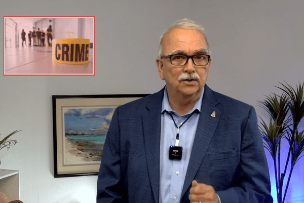 Opposition Leader Roy McTaggart addresses the issue of crime, Cayman News Service