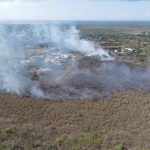 Fire crews tackle brush fire in Savannah